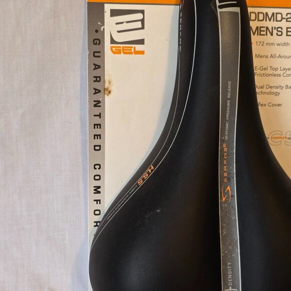 Serfas Men's E-Gel Bike Seat DDMD-200 Hybrid Suspension System 11" x 7" - Picture 5 of 15